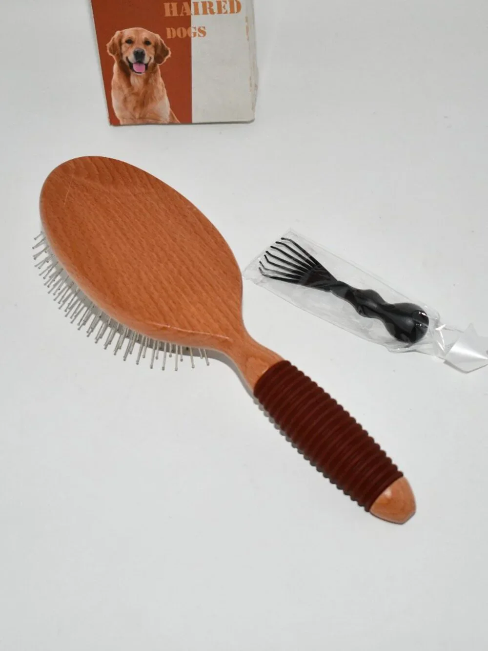 GROOMAGE Dog Pin Brush, 27mm, Long Pins Beech Wood Grooming Brush, NWT